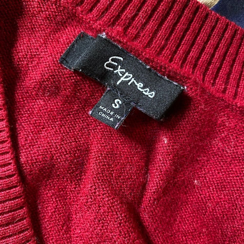 Express Small Maroon Sweater - Picture 5 of 8